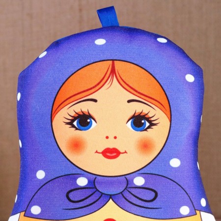 Hall on the kettle "Matryoshka", chamomile-3