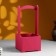Kashpo - wooden box 13.5x13.5x30 cm burgundy