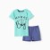 Set for a boy (T -shirt/shorts), menthol/blue color, height 86 cm