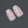 Fires “Fire”, 12 pcs, with adhesive plates, ballerina shape, pink/white color