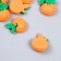Decor for creativity plastic "Orange with leaves" set of 10 pcs 2.5x2 cm
