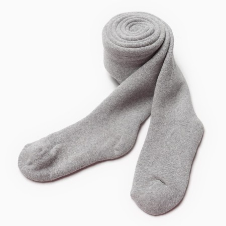 Pantyhose children's terry, color light gray melange, height 122-128 cm