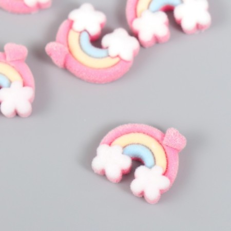Decor for creativity velvet spraying "Rainbow with a heart" 0.6x1.7x2 cm