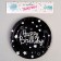 Paper plates “Happy birthday”, set, 6 pcs., Black color