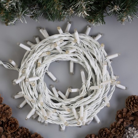 Garland "thread" 10 m, IP65, UMS, white thread, 100 LED, glow of multi, 220 V-1