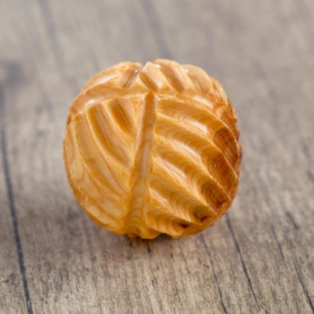 Massager "ball", carved, d = 4cm, juniper