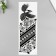Black Tattoo on the body "Bird and Roses" 48x17 cm
