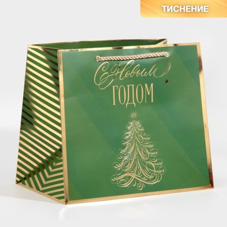 Laminated packet "Malachite", 25 x 23 x 18 cm, new year-1