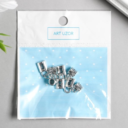 Bale with a suspension metal for creativity "locks" silver 2.2 cm-2