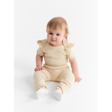Body Children with ruffles Minaku "Nature", beige color, height 86-92 cm-9