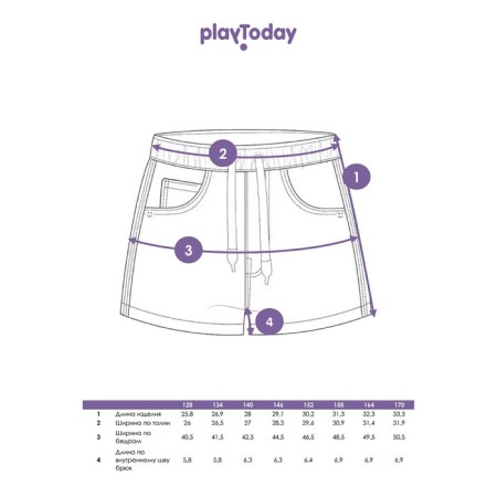 Шорты для девочки PlayToday, рост 134 см-7