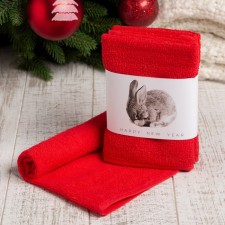 Set of terry towels Ethel Happy New Year 30x30 cm-3pcs, 340g/m2, 100% cotton