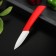 Knife ceramic shade "Simple", blade 8 cm, handle Soft Touch, red color