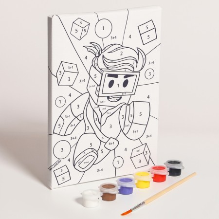 Picture on numbers for children "Bold Hero", 21 x 15 cm-1
