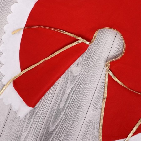 Polyanka under the tree "White ruffles" 60 cm, red-2