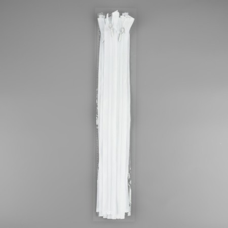 Lightning "Spiral", No. 3, detachable, automatic lock, 40 cm, white color-2