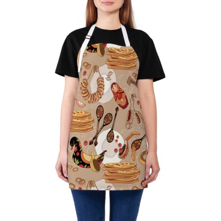 Apron of a kitchen with a photo print "Hasteen Hasteen", adjustable, size OS