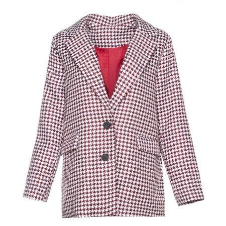 Female jacket, pink color, goose foot, size 54-8