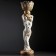 Figure "Girl Standing Kashpo on the head is medium" White-Bronza, 1.5 l / 19x80x19cm