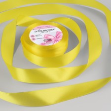 Satin tape, 25 mm × 23 ± 1 m, color yellow No. 15