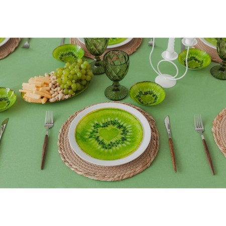 Plate Glass Dunnered Daulay "Romantic Kiwi", D = 20 cm-4