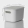 Storage container with lid LADOM "Lightness", 25.7 × 18 × 16 cm, white color