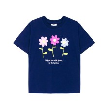 T-shirt for girls, height 110 cm, dark blue color