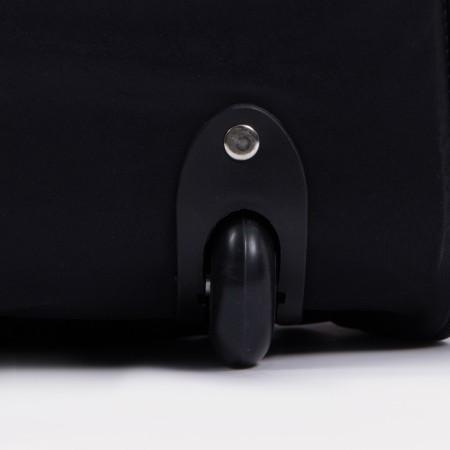 Road bag on wheels, a lightning department, shoes, 3 outer pockets, a long belt, black/brown color-3