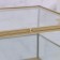 Great organizer for storage, with a lid, glass, with a mirror -bottom, 1 section, 20 × 16 × 6.5 cm, the color is transparent/copper