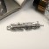 Liberty hair clip, feather, 7.5 cm, silver