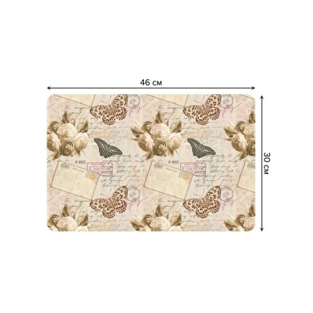 A set of napkins for setting the table “Letter from the past”, rectangular, rounded edges, size 30x46 cm, 4 pcs-2