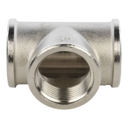 The STOUT SFT-0020-000001, 1 ", internal/internal thread, nickelled brass-1