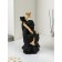 Figure "Necke", Polystone, 40 cm, black matte color