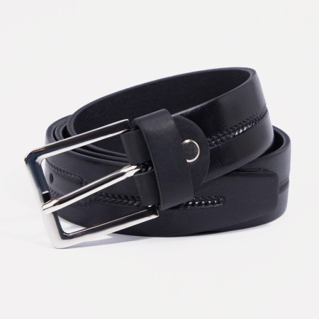 Building belt, width 3 cm, metal buckle, black color