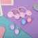 Hair Set "Sonya" (2 elastic bands, 4 crabs 1.1 cm) Bantik Strawberry, mix
