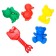 Set for playing in sand No. 103: 4 molds, scoop with crown, mix