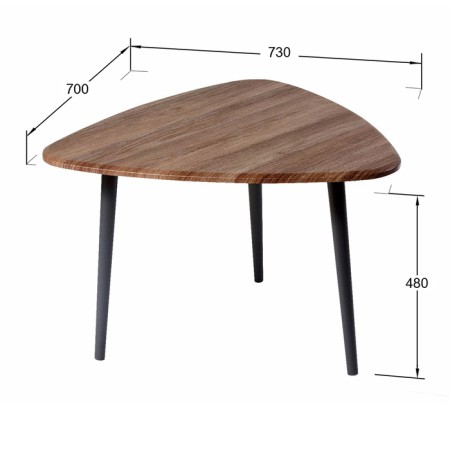 Comeric table "Queens", 700 × 730 × 480 mm, walnut color-2