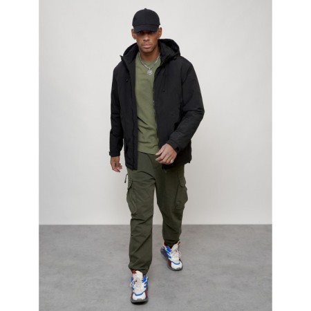Male spring jacket, size 48, black color-10