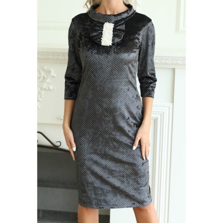 Women's dress, size 42, gray color-5