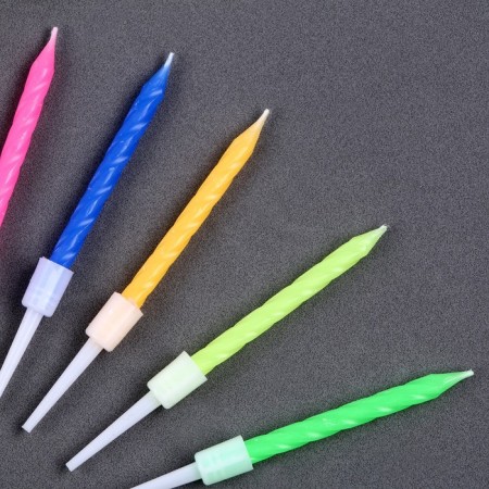 Set for decorating the cake: Topper "Happy Birthday", 1 pc., 10 candles-1