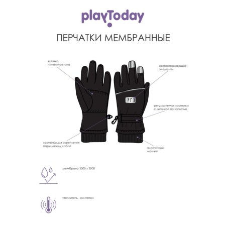 Gloves for a girl, size 16-1