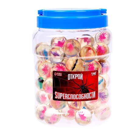 Rubber ball “Open Super capacity”, in a bank, 80 pcs, Mix color-2