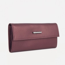 Women's wallet on the Textura button, burgundy color