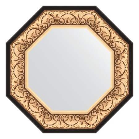 Mirror in the baguette frame, Baroque gold 106 mm, 60.4x60.4 cm