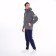 Male pants are laid down, the color is dark blue, size 58