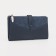 Women's wallet on the button, blue color