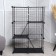 Coaters 24 sections with textile shelves, metal, black, 210 x 210 x 35 cm, (35 x 35) 96044