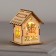 Christmas tree toy "House with a snowman", from batteries, a glow of warm white
