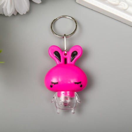 Light light on the ring "Bunny" flashes mix 5.5x3.5x2 cm