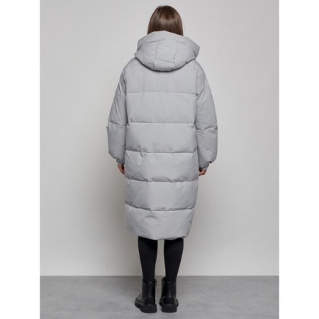 Coat insulated winter female, size 54, color gray-3